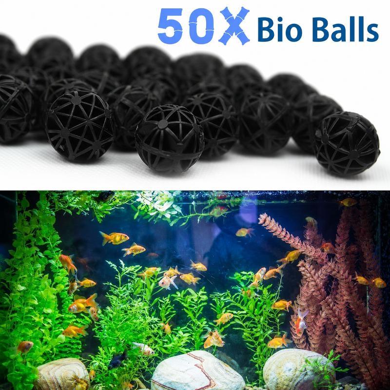 Aquarium Fish Gallery - 50 Peças de Bolas de Filtro