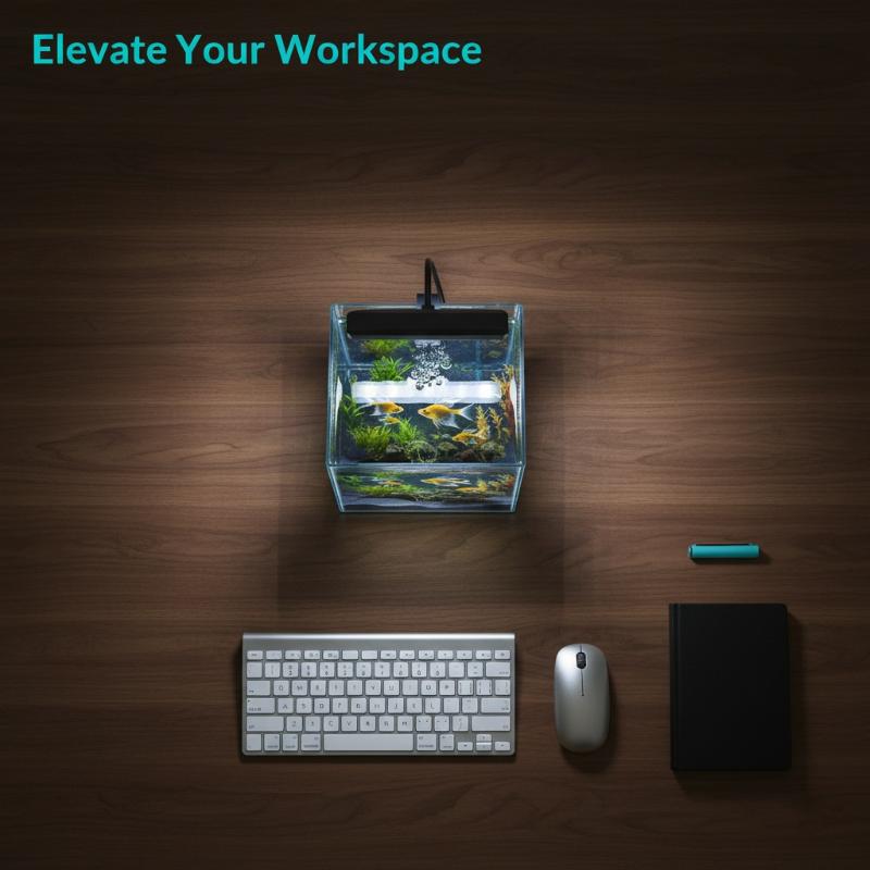 Aquarium Fish Light - Luminária USB para Aquário com Clipe,