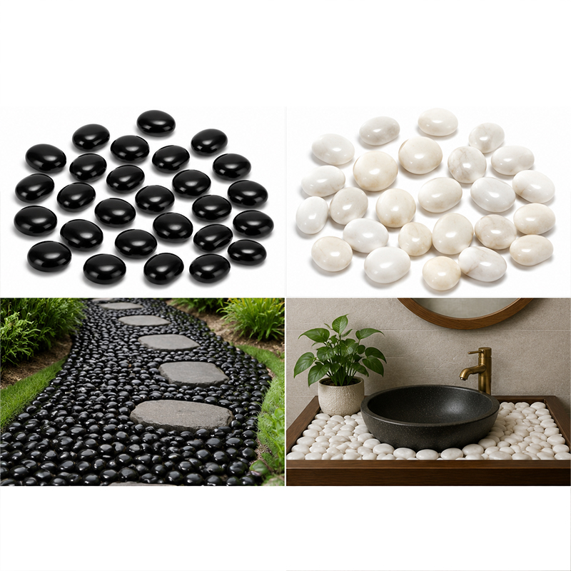 Aquarium Fish Gallery - Pedras de rio polidas brancas e