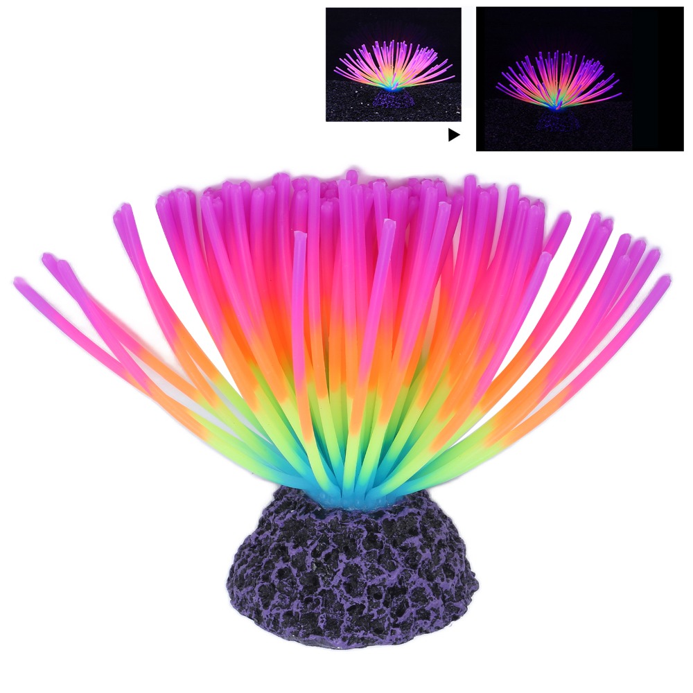 Aquarium Fish Rainbow - Coral de Silicone Colorido para Aquário,