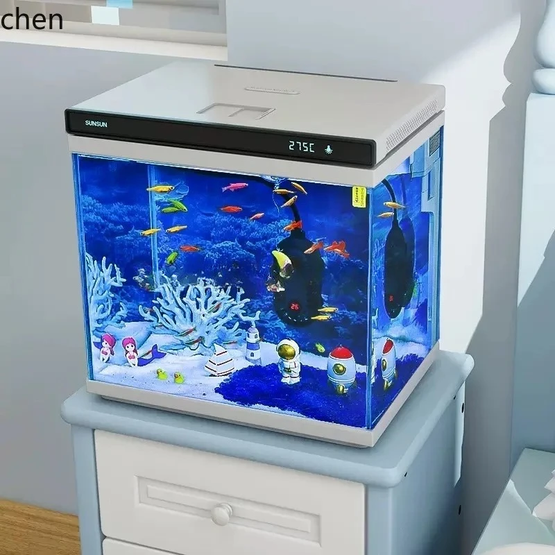 y9.4- Aquário pequeno de vidro - Aquarium Fish Without Oxygen avaliação e preço