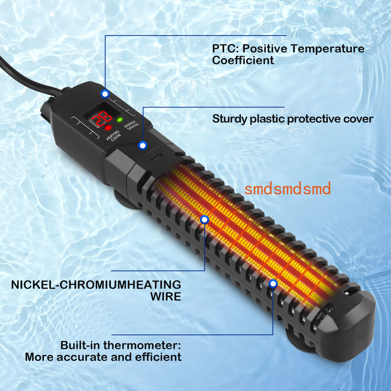 Aquecedor PTC para Aquário 220 - Aquarium Heater Submersible avaliação e preço