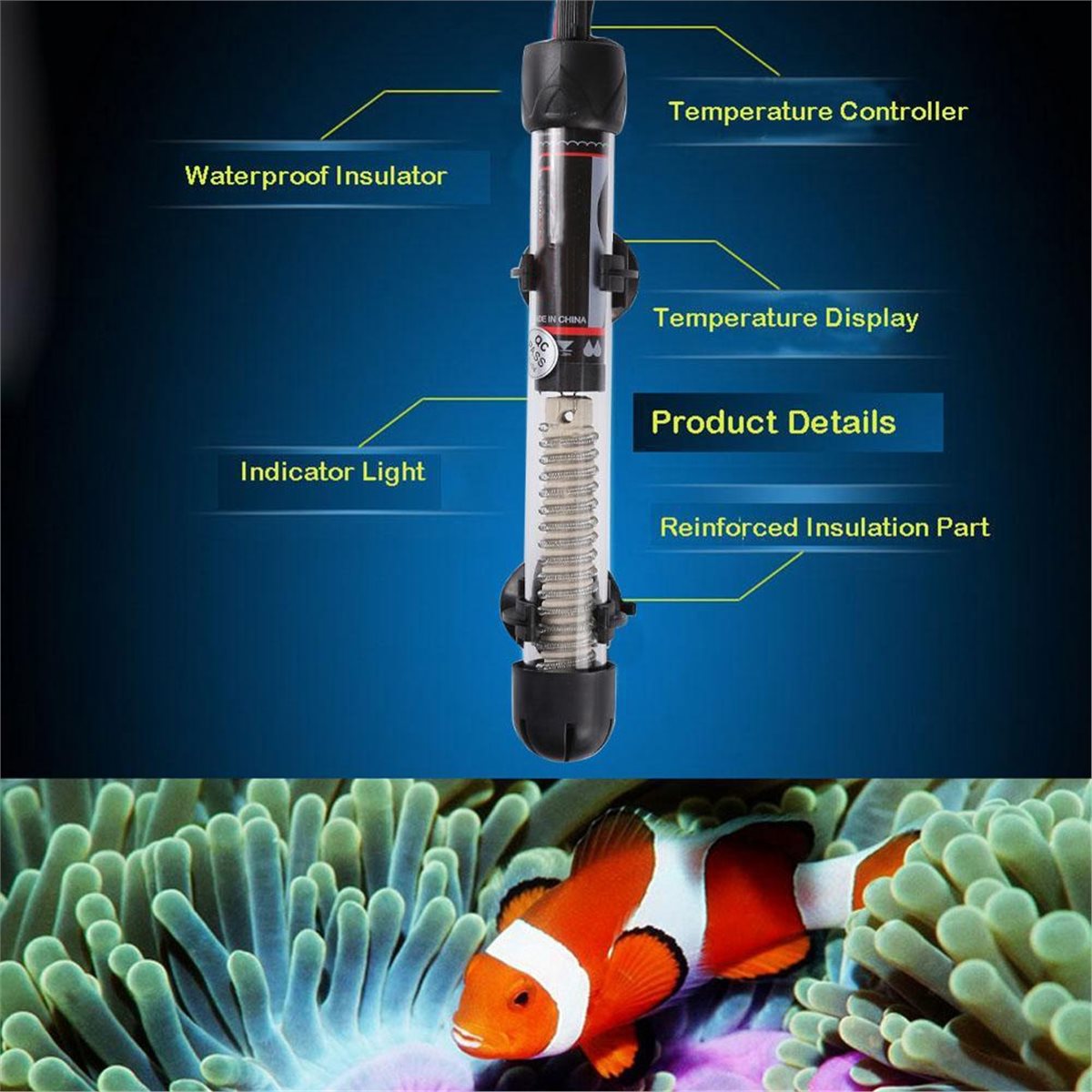 Aquecedor Submersível para Aqu - Aquarium Heater Submersible avaliação e preço