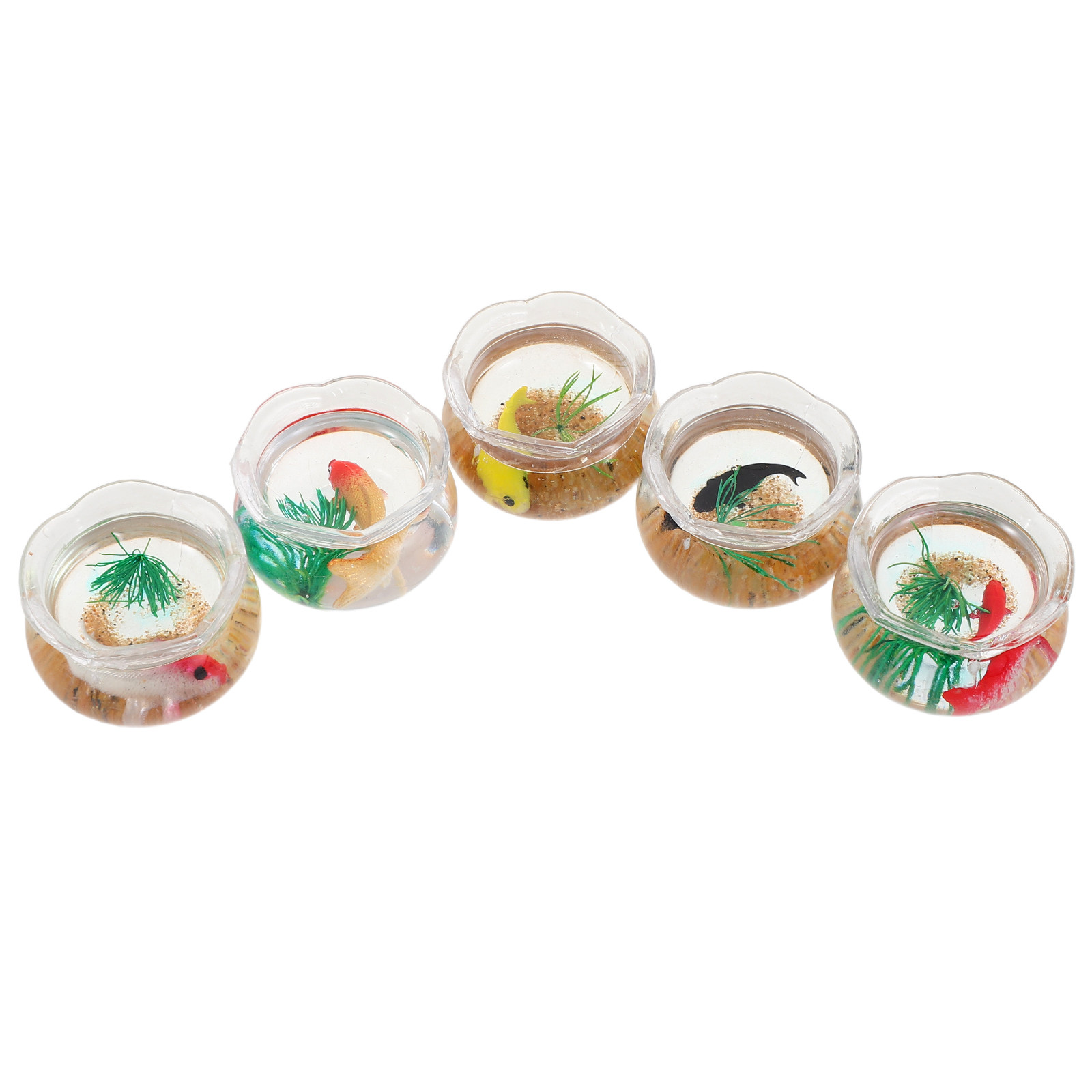 5 Peças Mini Aquário de Peixes - Aquarium Fish In Bowl avaliação e preço